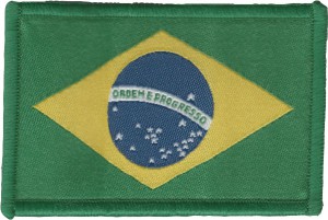 Etiqueta Bordada - Bandeira do Brasil - Alta Definição